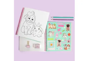 Studio Pets Книжка за оцветяване със стикери, Санчеста - 3