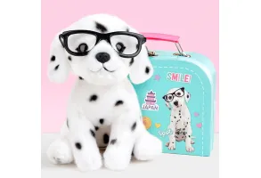 Studio Pets Плюшено куче Далматинец с куфарче, паспорт и стикери, Спот, 16 см