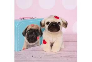 Studio Pets Плюшено куче мопс с куфарче, Snuggle - 5