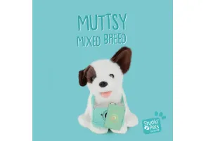 Studio Pets Плюшено куче Муци с фотоапарат, 16 см