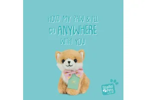 Studio Pets Плюшено куче Померан, Помпон с куфарче, 8 см