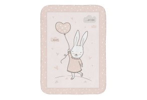 Супер меко бебешко одеяло 110/140 см Rabbits in Love - 2