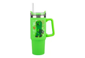 Термо чаша със сламка Minecraft Green 900 ml - 3