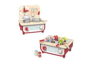 Tooky Toy, Детска дървена кухня и барбекю, 2 в 1