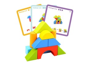 Tooky Toy, Дървена игра с цветни геометрични фигури