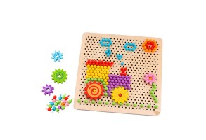 Tooky Toy, Дървена мозайка със зъбни колела, Влакче - 2