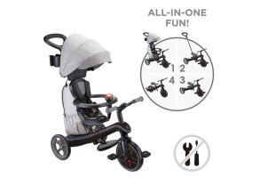 Триколка 4 в 1 GLOBBER EXPLORER TRIKE DELUXE PLAY със сенник в черен цвят - 3