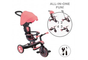 Триколка 4 в 1 GLOBBER EXPLORER TRIKE със сенник - розова - 3