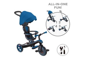 Триколка 4 в 1 GLOBBER EXPLORER TRIKE със сенник в кралско син цвят - 3