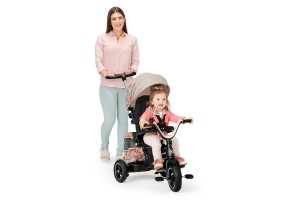 Триколка KinderKraft EASYTWIST, Бежова/птици - 6