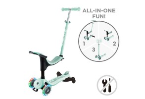 Тротинетка 4 в 1 GLOBBER GO UP SPORTY LIGHTS 360° - ментова - 2