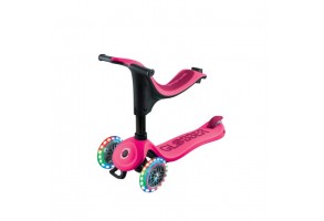 Тротинетка 4 в 1 GLOBBER GO UP SPORTY LIGHTS 360° - розова - 4