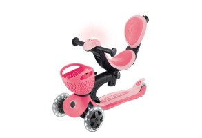 Тротинетка 5 в 1 GLOBBER GO UP BABY LEARN 360° FLASH LIGHTS, розова - 5
