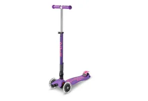Тротинетка Micro Maxi Deluxe Foldable LED - Цвят: Purle - 8