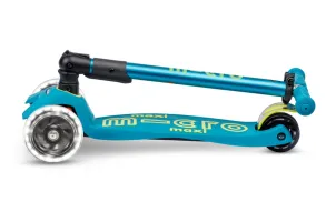Тротинетка Micro Maxi Deluxe Foldable LED, Цвят Petrol Green, снимка 2 - 3