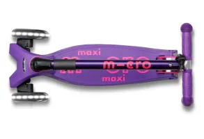 Тротинетка Micro Maxi Deluxe Foldable LED, Цвят Purle, снимка 3 - 10