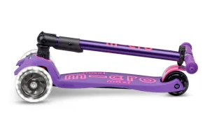Тротинетка Micro Maxi Deluxe Foldable LED, Цвят Purle, снимка 6 - 13