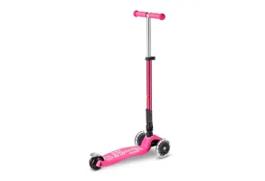 Тротинетка Micro Maxi Deluxe Foldable LED, Цвят Shocking Pink, снимка 3 - 16