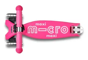 Тротинетка Micro Maxi Deluxe Foldable LED, Цвят Shocking Pink, снимка 5 - 18