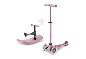 Тротинетка Micro Mini Deluxe Rock & Go LED - Цвят: Dusty Rose - 2