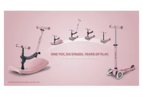 Тротинетка Micro Mini Deluxe Rock & Go LED, Цвят Dusty Rose, снимка 5 - 6