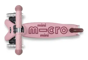 Тротинетка Micro Mini Deluxe Rock & Go LED, Цвят Dusty Rose, снимка 2 - 3