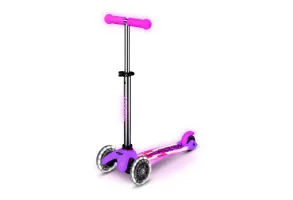 Тротинетка Mini Micro Deluxe Glow LED Plus - Цвят: Frosty Pink - 2
