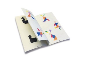 Цветен дървен танграм в метална кутия - 2