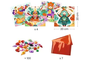Творчески комплект Djeco - Направи си сам картини с фолиа, Хармония - 4