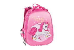 Ученическа раница PULSE Anatomic Cube Pink Magic - от 6 - 10 г, за момиче, 2 отделения