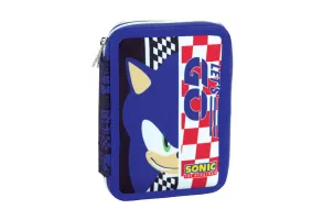 Ученически несесер Sonic Lets Go с две отделения и съдържание