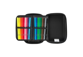 Ученически несесер със съдържание COMIX RAINBOW FUCHSIA  2024 - 4