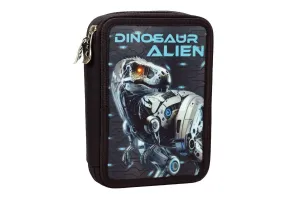 Ученически несесер със съдържание и две отделения Dinosaur Alien
