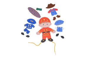 Забавна детска игра за нанизване - Избери си професия, за момчета