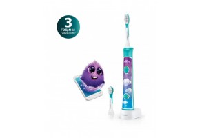 Детска електрическа четка за зъби с Bluetooth, с 2 глави, Philips Sonicare