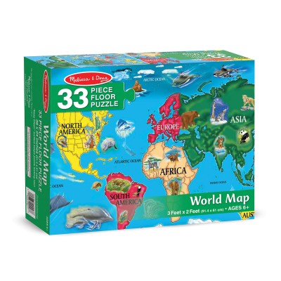 Пъзел Melissa&Doug карта на света 33ч.