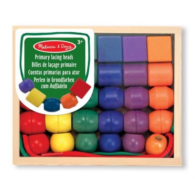 Комплект Дървени Мъниста Melissa and Doug за нанизване на шнур