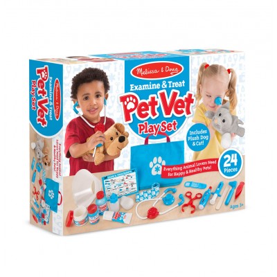 Докторски комплект ветеринарен лекар Melissa and Doug Изследване и лечение 18520