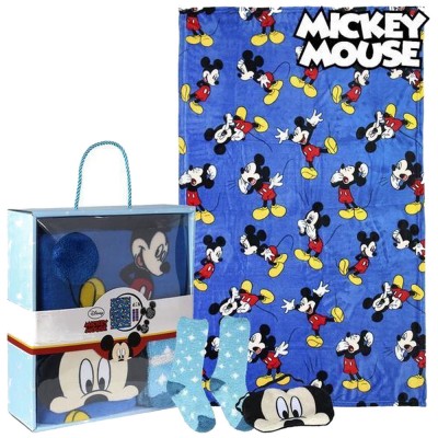 Подаръчен комплект Cerda Mickey Mouse, одеяло, чорапи и маска за сън 2200003376