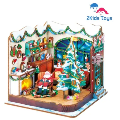 Сглобяем модел Miniature House Puzzle Santas Workshop