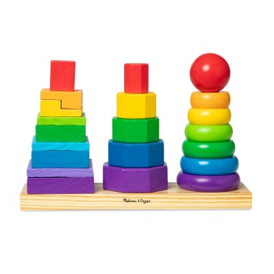 Дървен сортер с геометрични фигури Melissa and Doug, 21части