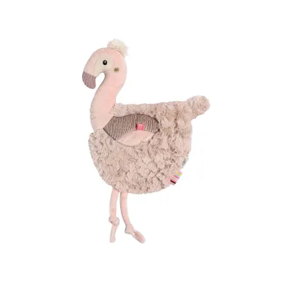 babyFEHN - Мини музикална играчка Фламинго Lazy, Crazy & Pink, 24 см