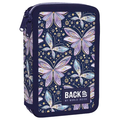 BACKUP 7 DW 04 Butterflies несесер с 2 ципа, ПЪЛЕН