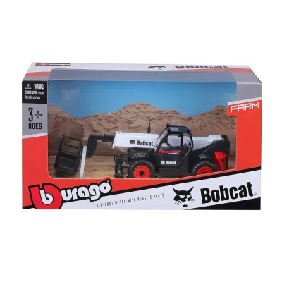 Bburago - модел на кола 1:48 - Телескопичен товарач с платформа BOBCAT T40 180SLP