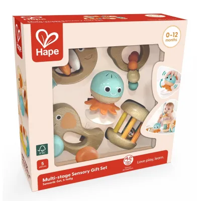 Бебешки сензорен комплект, Hape, 5 части