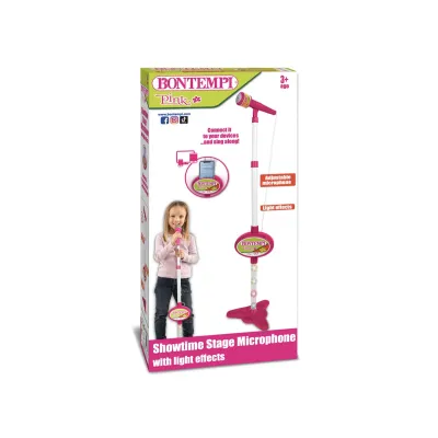 Bontempi - Розов микрофон със светлинни ефекти