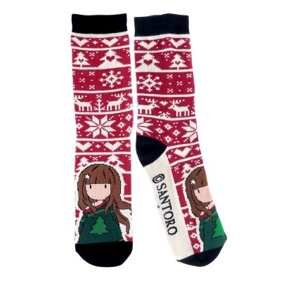 Чорапи в подаръчна кутия Santoro Gorjuss Merry and Bright - Cosy, 35-41