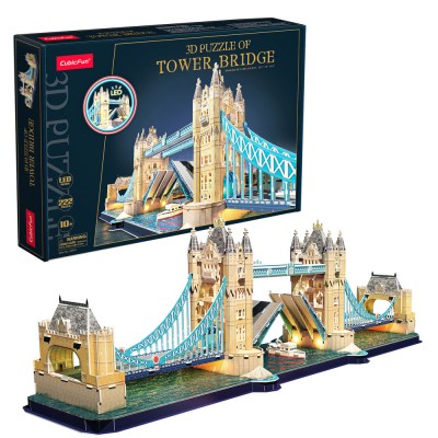 3D Пъзел Tower Bridge - Отварящ се с LED светлини