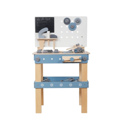 Детска дървена даботилница с инструменти, GINGER HOME, Синя, 46х26х67cm