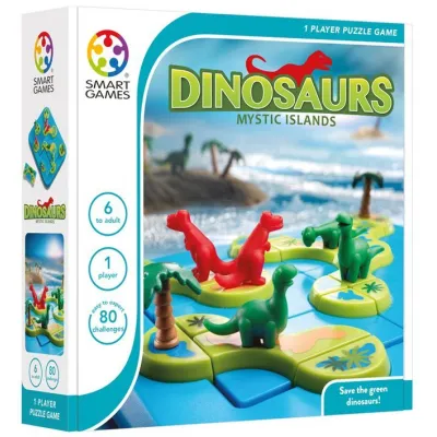 Детска логическа игра Smart Games Originals Kids Adults - Мистичните динозавърски острови